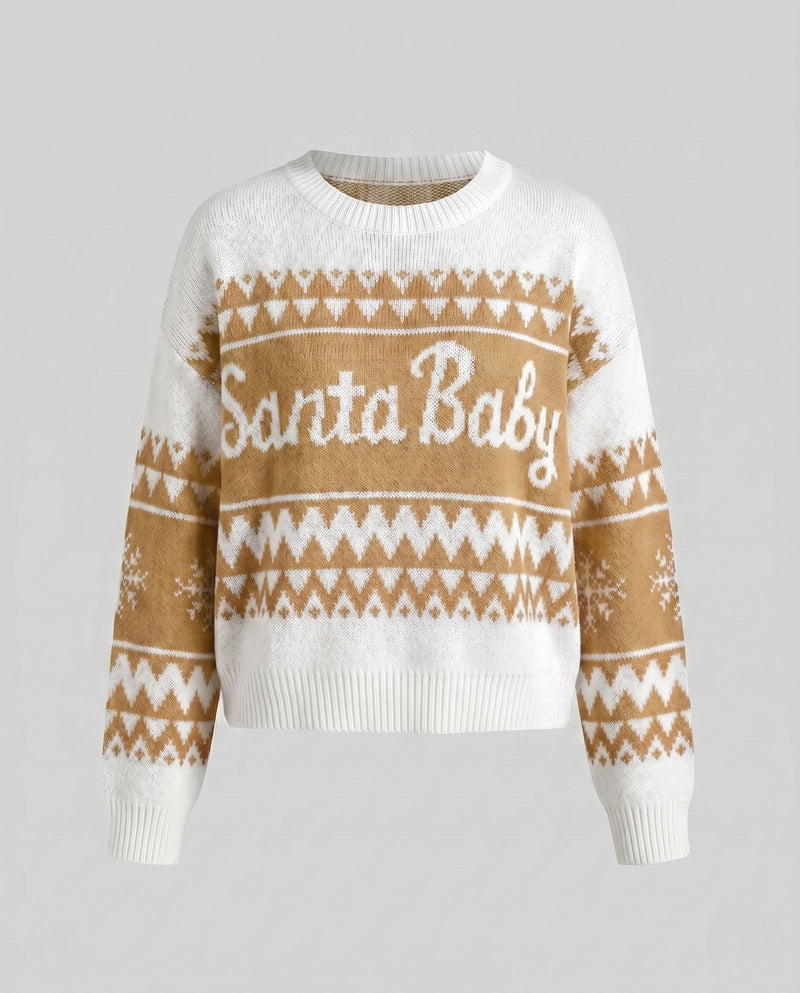 Women's Cozy Christmas Sweater with Festive Pattern R&B
