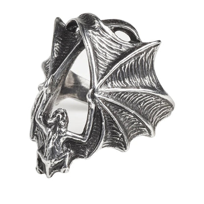 Stealth Bat Wing Ring by Alchemy Gothic