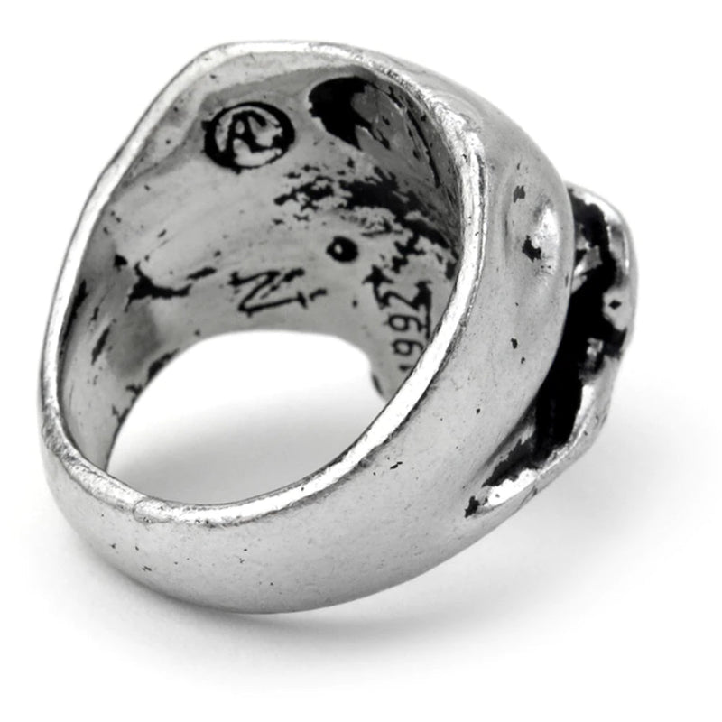 Death Skull Pewter Ring by Alchemy Gothic