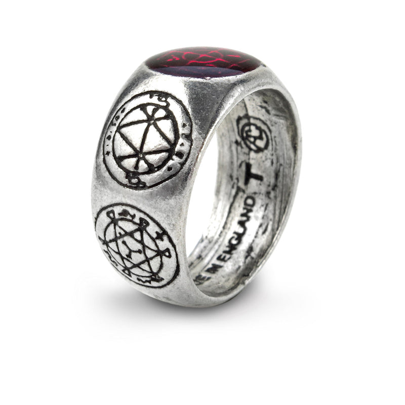 Agla Alchemy Gothic Pewter Talisman Ring