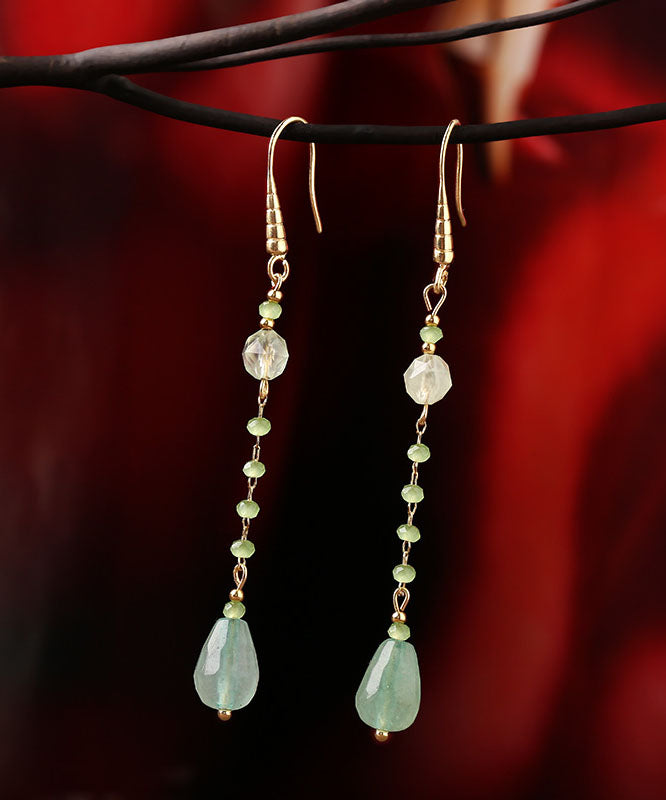 Retro Light Sterling Silver Overgild Pearl Silver Drop Earrings Tw1056