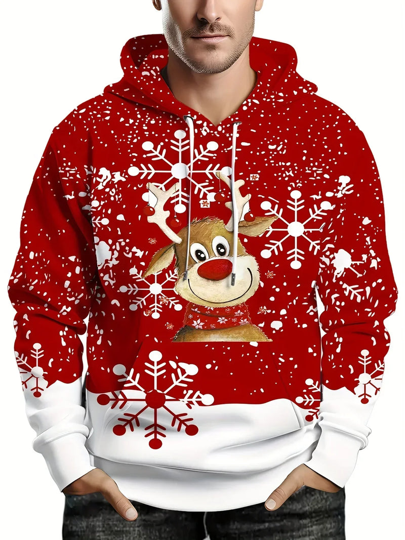 Hoodie with Christmas Print - Warm & Modern Sweater for the Holidays