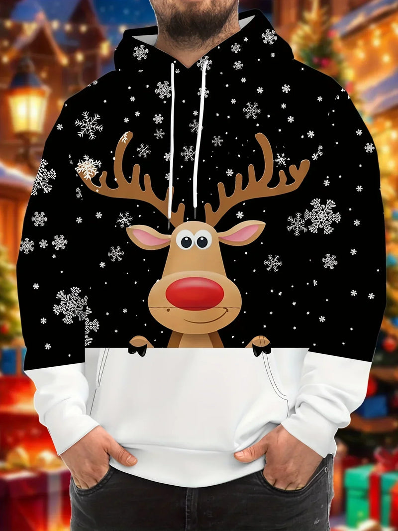 Hoodie with Christmas Print - Warm & Modern Sweater for the Holidays