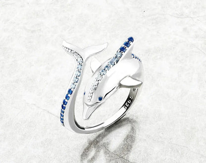 Sterling Silver Dolphin Ring