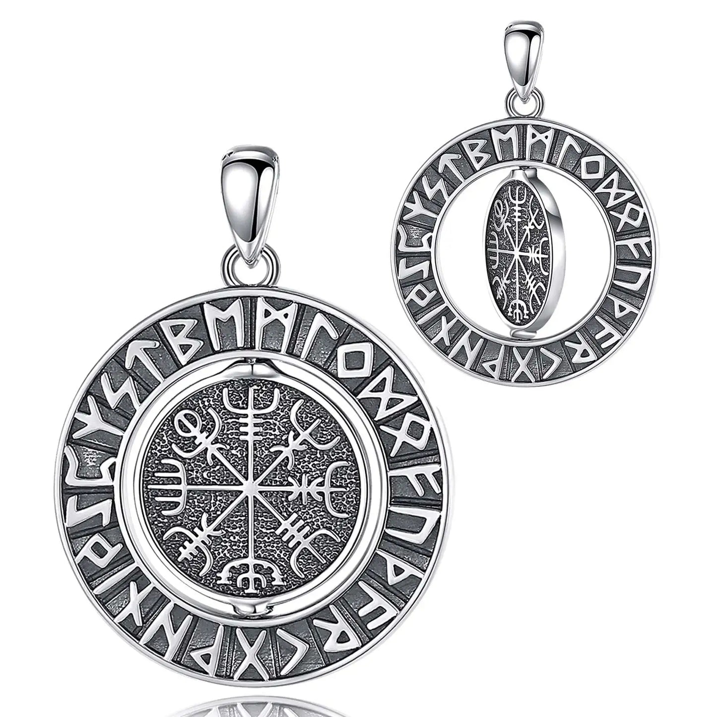 Sterling Silver Viking Runes Necklace