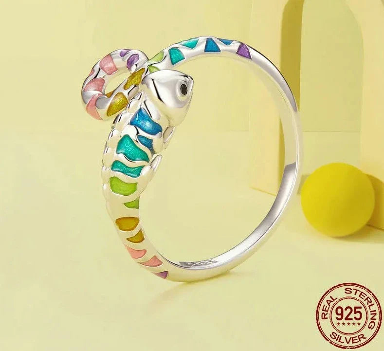 Sterling Silver Chameleon Ring