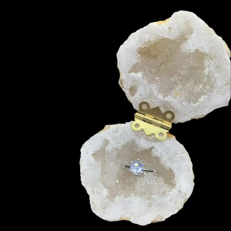 Crystal Cave Jewellery Box & Ring