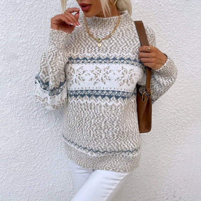 - Ugly Christmas Sweater - Subtle Snowflake Pattern in Classic Winter Style