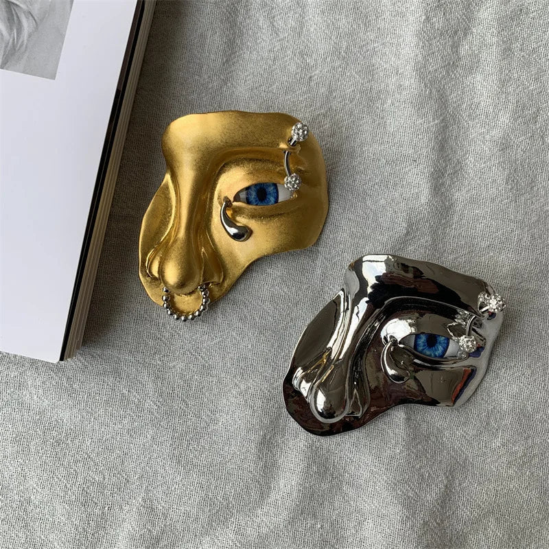 Abstract Pierced Lady Brooch