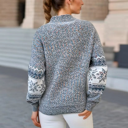 - Ugly Christmas Sweater - Subtle Snowflake Pattern in Classic Winter Style