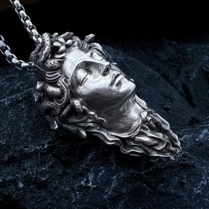 Handcrafted Sterling Silver Medusa Necklace