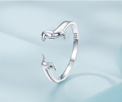 Sterling Silver Dachshund Ring