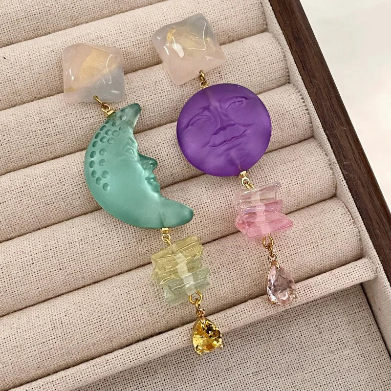 Celestial Crystal Drop Earrings