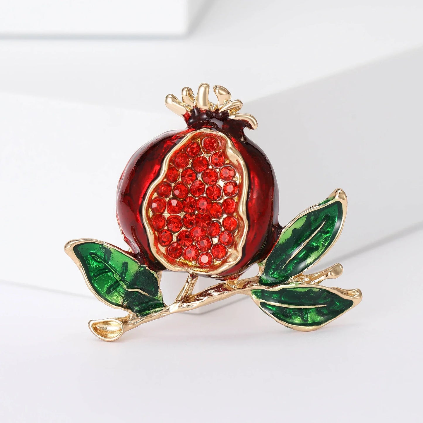 Pomegranate Rhinestone Brooch