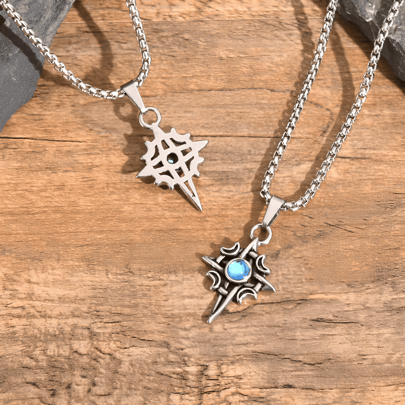 Celestial Cross of the Moons Necklace