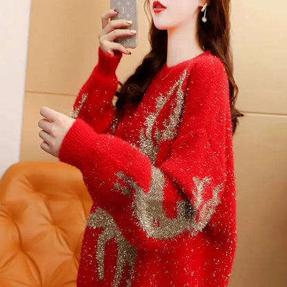 - Ugly Christmas Sweater - Loose and Warm Knitted Sweater