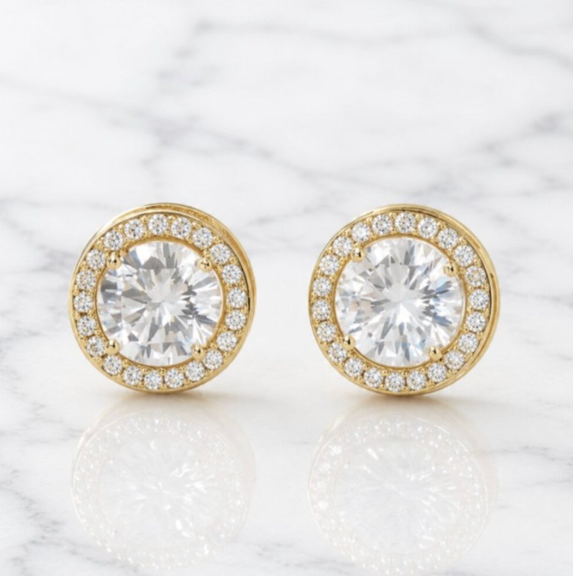 Diana Earrings - White Gold Plated