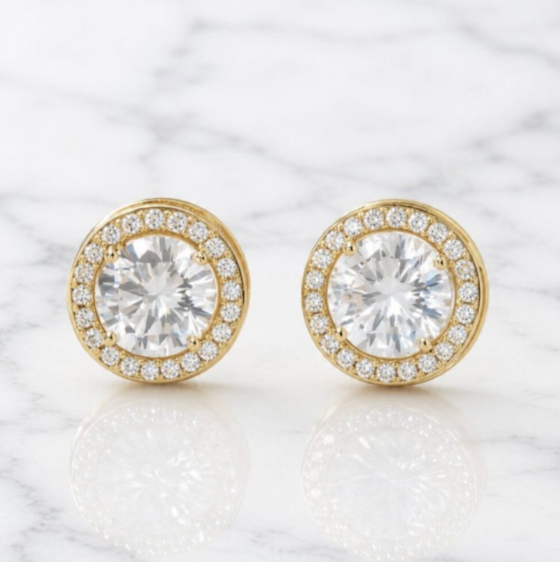 Diana Earrings - White Gold Plated