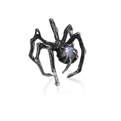 Crystal Ball Spider Ring
