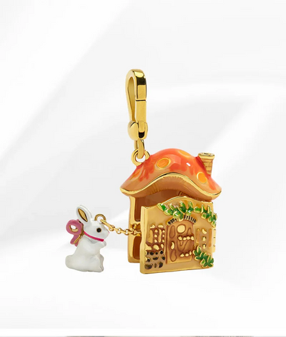 Rabbit & Mushroom House Necklace