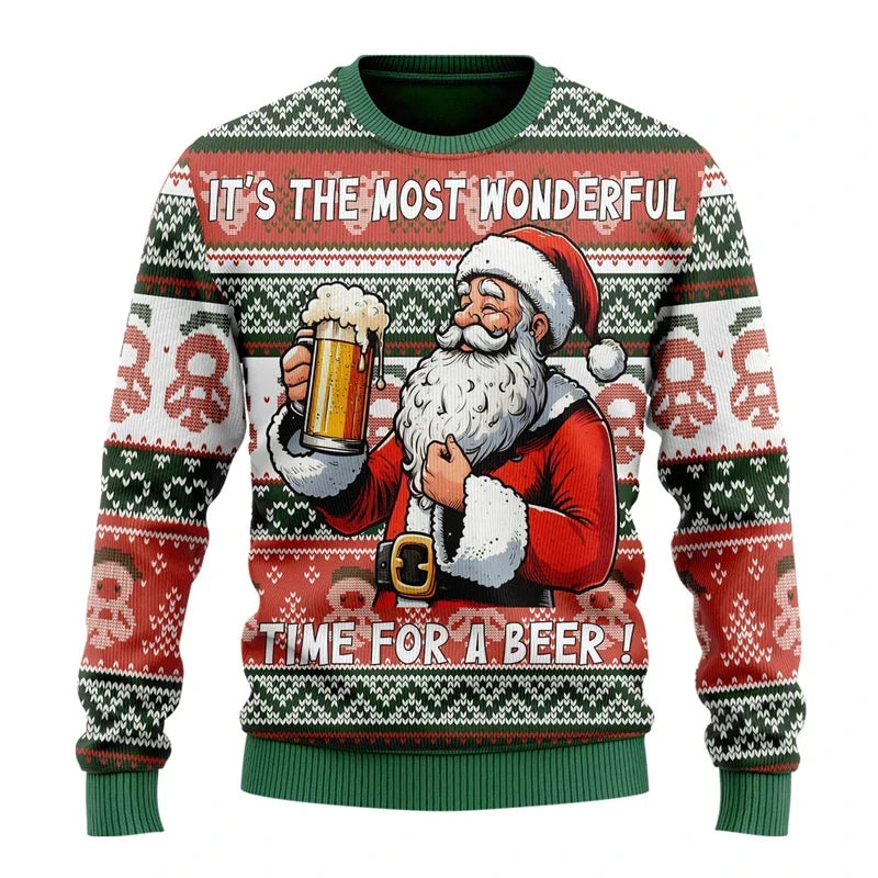 Mehrfarbig / Weihnachtsmann Druck