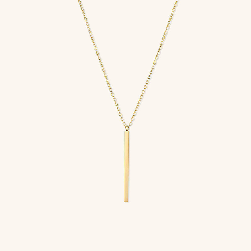 Sienna Bar - Gold Pendant Necklace