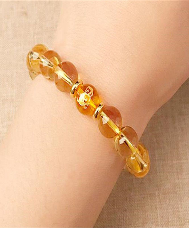 Skinny Yellow Crystal the Twelve Chinese Zodiac Signs Bracelet