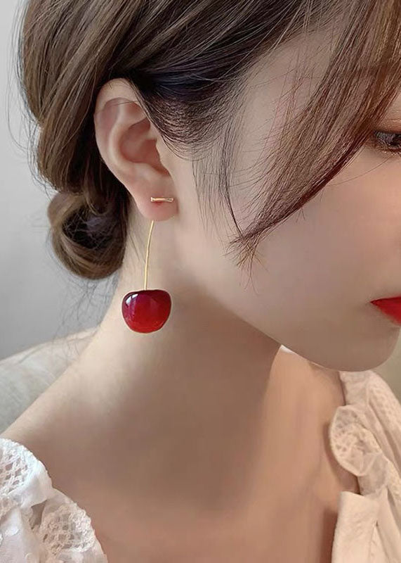 Hot Style Red Cherry Drop Earrings