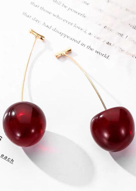 Hot Style Red Cherry Drop Earrings