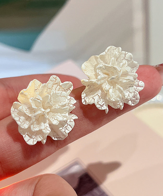 Style White Sterling Silver Acrylic Stud Earrings Ly1790