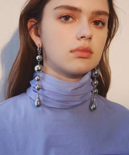 Stylish Silvery Metal Original Drop Earrings