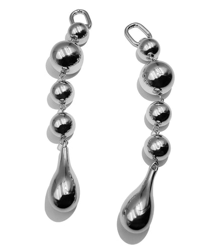Stylish Silvery Metal Original Drop Earrings
