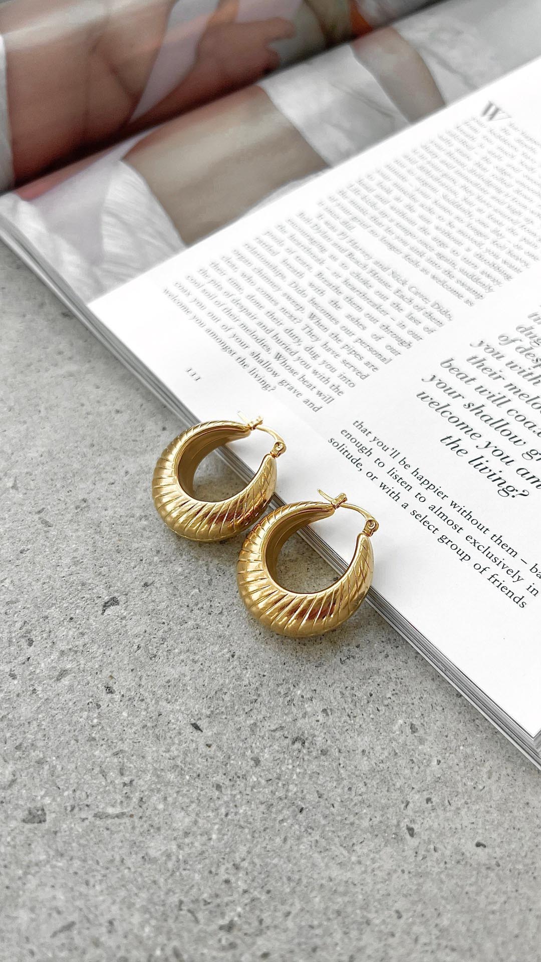 Sloane | Gold-plated Hoop Earrings