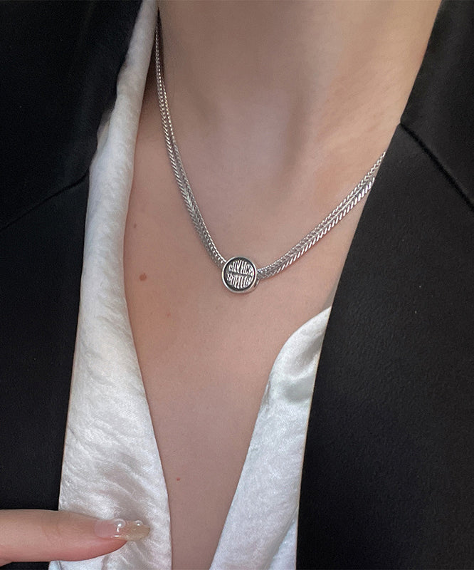 Unique Silk Sterling Silver Pendant Necklace Gh1040