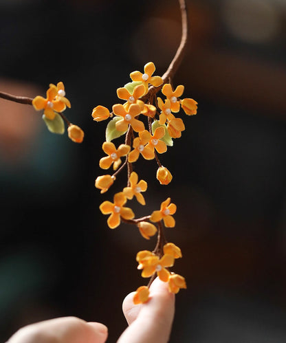 Orange Alloy Osmanthus Hairpin