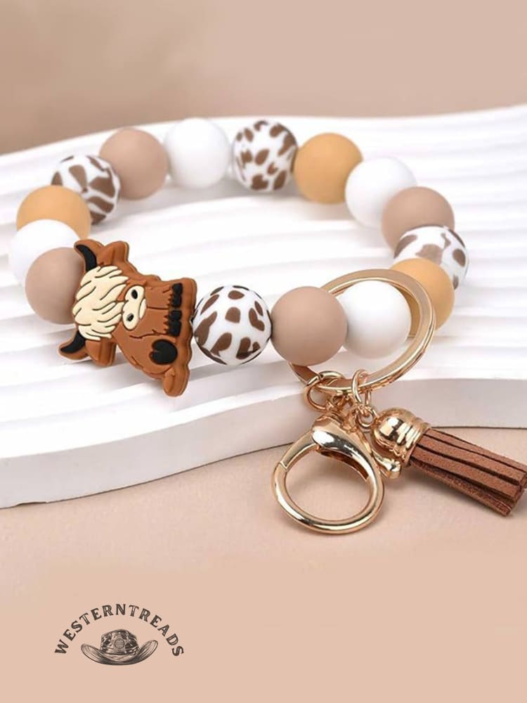 Highland Cattle Bead Bracelet