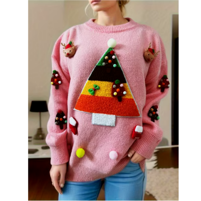 Knit Christmas Sweater Women's Fashion