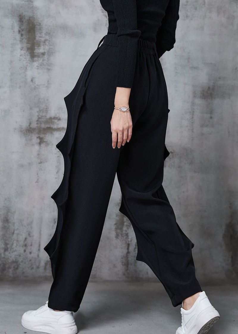 Black Original Design Cotton Pants Spring