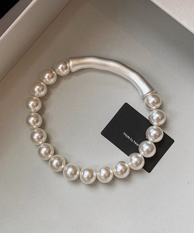 White Pearl Bamboo Joint Bracelet