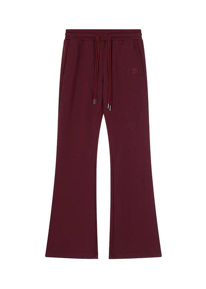 Mulberry Pockets Drawstring Cotton Flared Trousers Spring