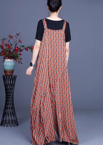 Summer Jumpsuit + Milk T-shirt Two Piece Set