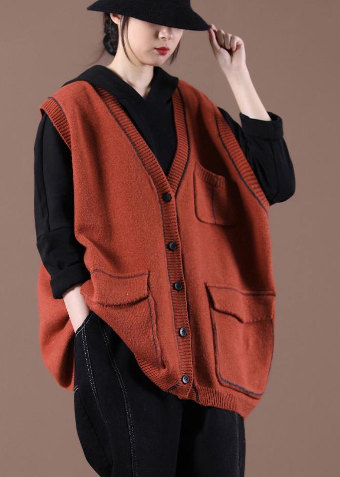 Spring New Korean Loose Caramel Sweater Vest