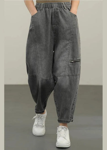 Diy Black Pockets Harem Summer Pants