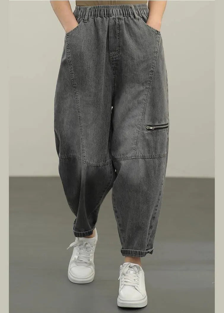 Diy Black Pockets Harem Summer Pants