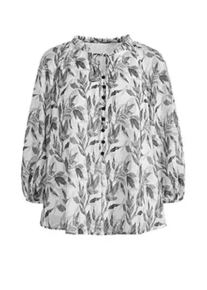 Grey Print Cotton Sets 2 Pieces Lace Up Summer