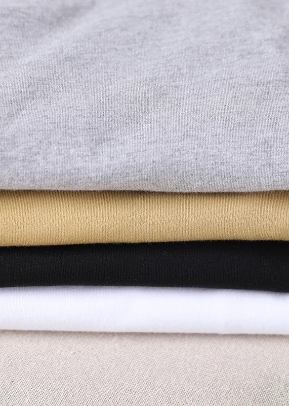 Boutique Grey Side Open Cotton Tops Summer