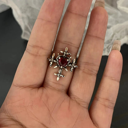 Dark Crystal Ebony Spider Ring