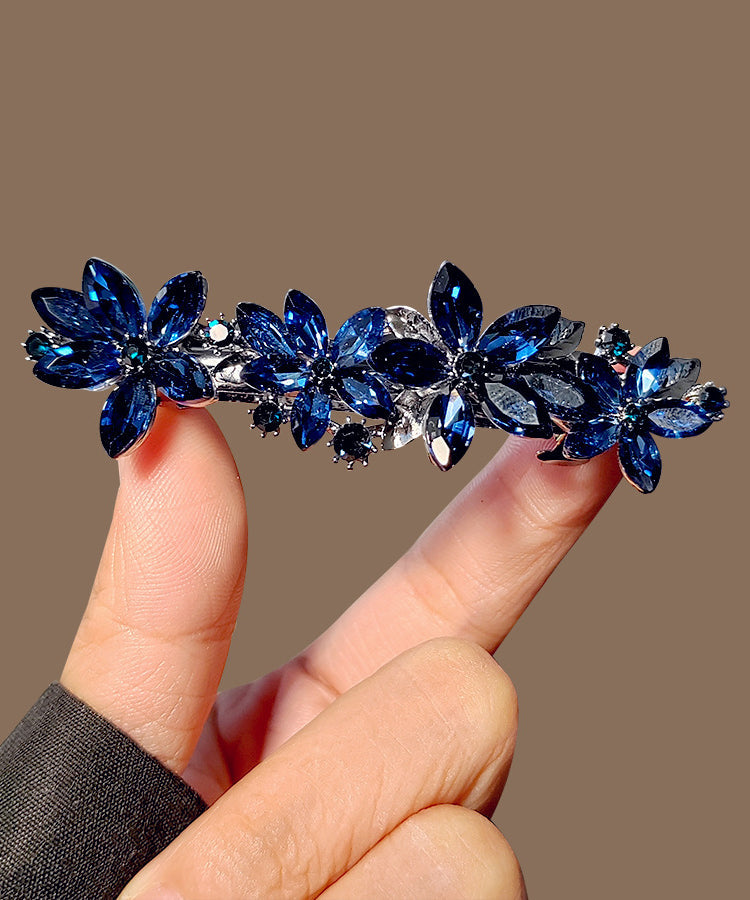 Fine Blue Alloy Crystal Hairpin