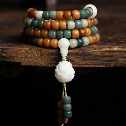 7*9mm Lotus Mala Harmony Bracelet Necklace