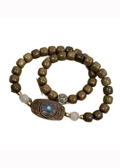Style Sandalwood Double Loop Bracelet